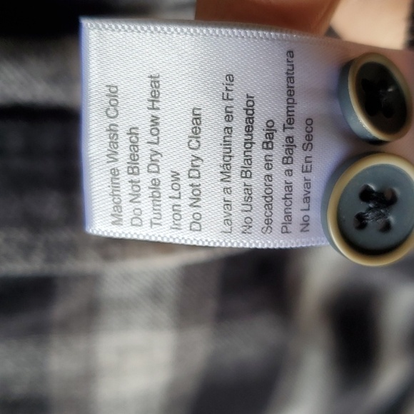 Jachs Men's Casual Black and White Plaid Flannel Shirt Large - Picture 6 of 9